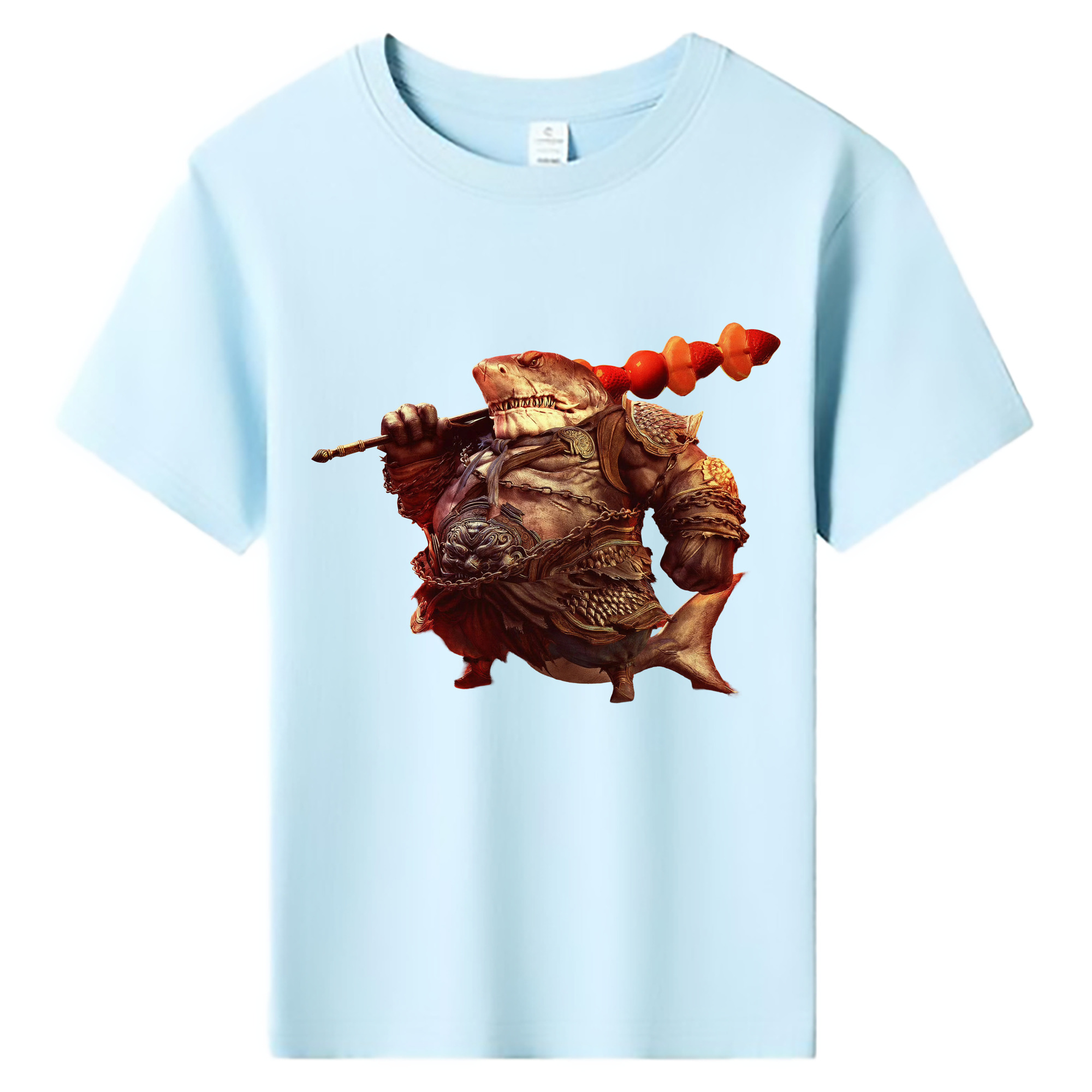 （画像用） Ne Zha 2 ナタ 魔童の大暴れ 綿100％キッズTシャツ（フロントプリント）